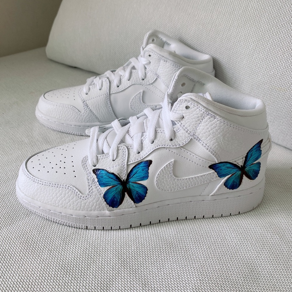 Nike air jordan 1 mid butterfly custom - Picture 3 of 4